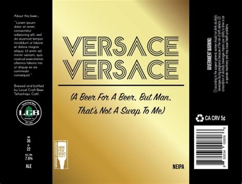 Versace Versace (A Beer For A Beer, But Man, Thats Not A 